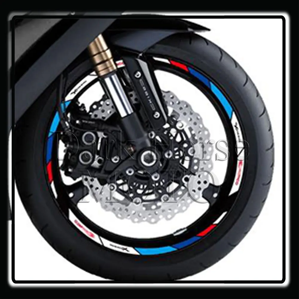Купи Motorcycle Wheel Sticker Reflective Sticker Rim Sticker Modified Decal FOR Kymco Xciting S 400i S 400 S400 S 400 i за 1,433 рублей в магазине AliExpress