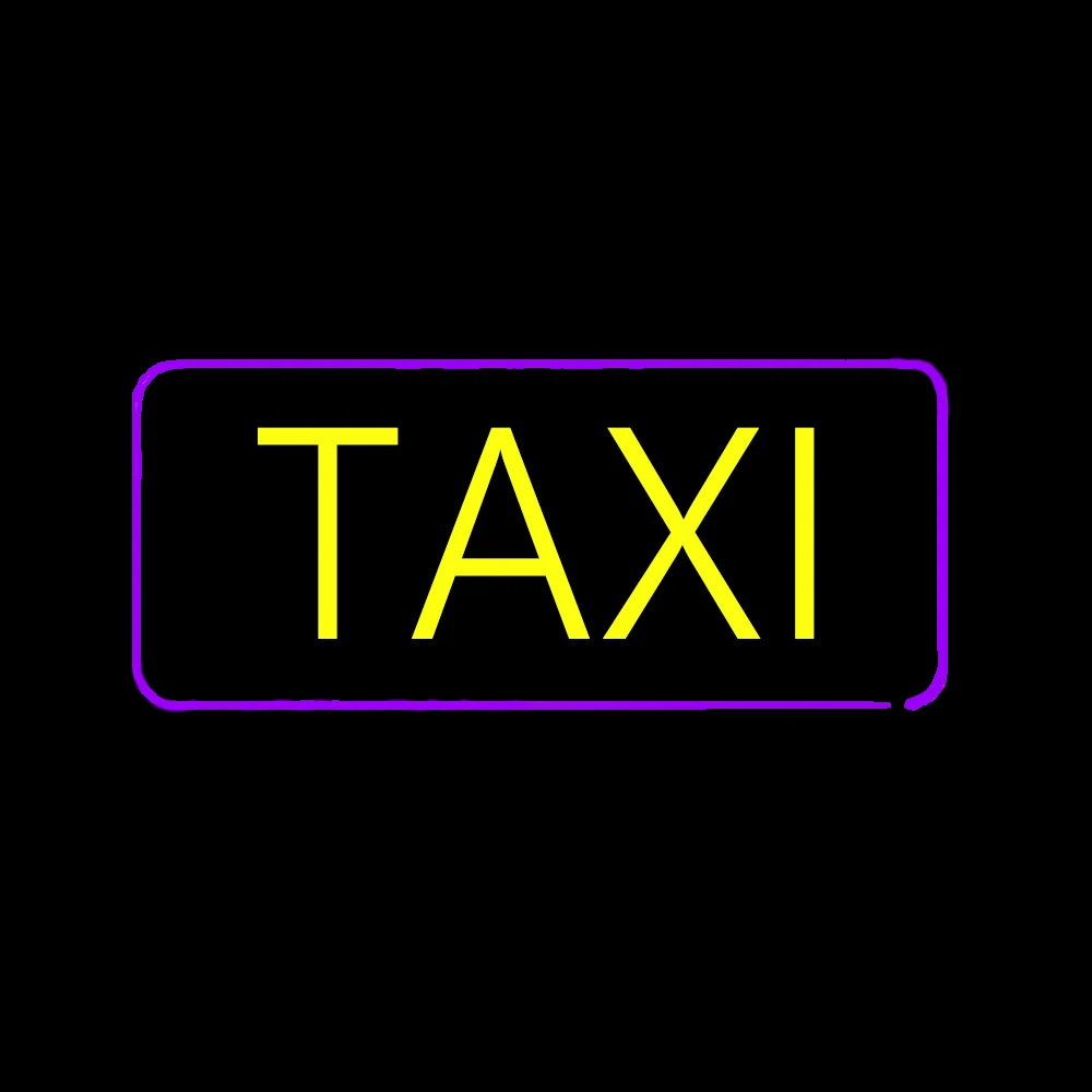 Taxi Car Lamp Logo Custom Handmade Real Glass Tube Advertise Company Call Staion Stop Decor Display Neon Sign Light 14