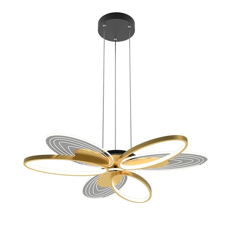 Современная легкая роскошная люстра акриловая лампа с лепестками крыльев защита