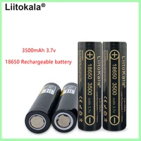 high quality 2pcs liitokala lii 35a 3 7v 18650 battery 3500mah rechargeable batteries for flashlightlaser pointerwalkie talkie