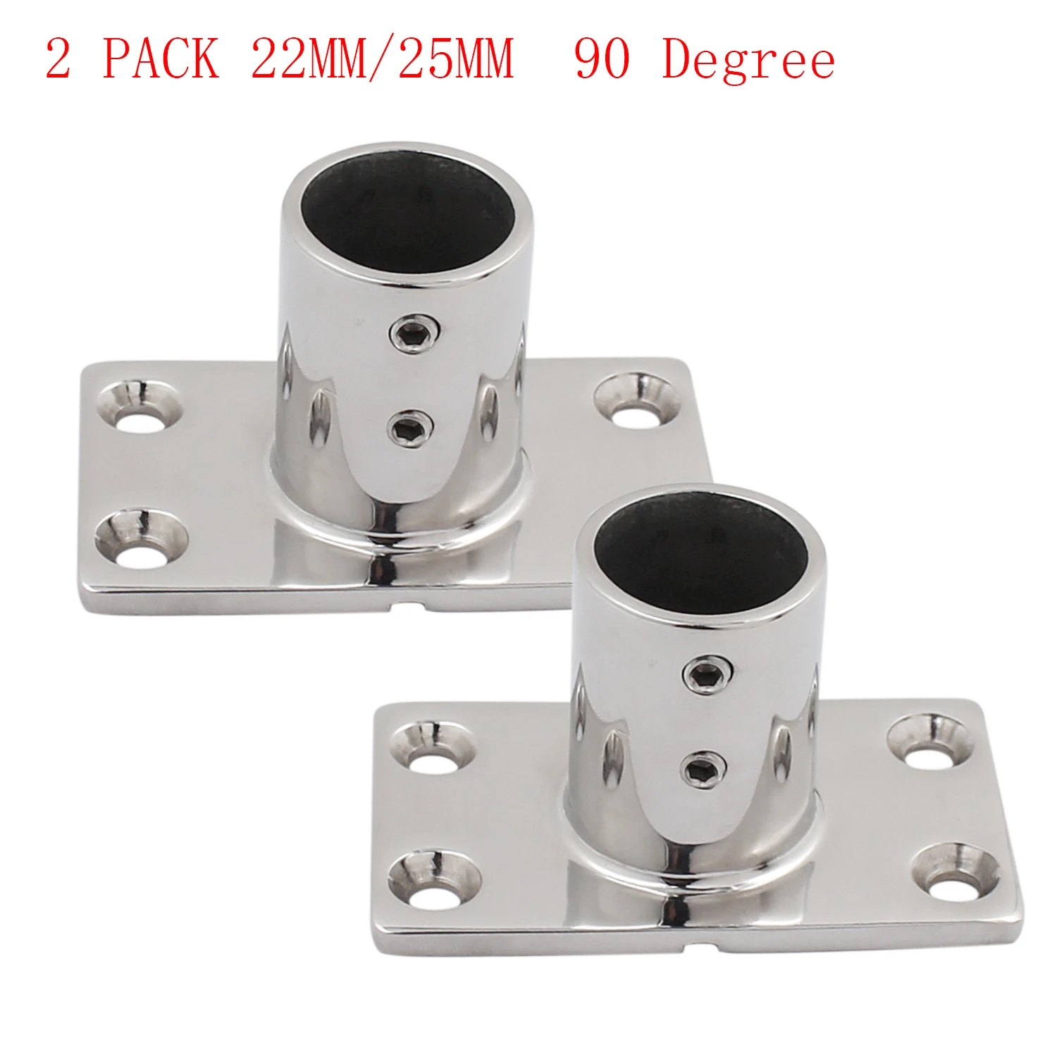 2 Pcs 22mm/25mm 90 Degree Stainless Steel 316 Boat Handrail Fitting Stanchion Handle Railing Marine Hardware