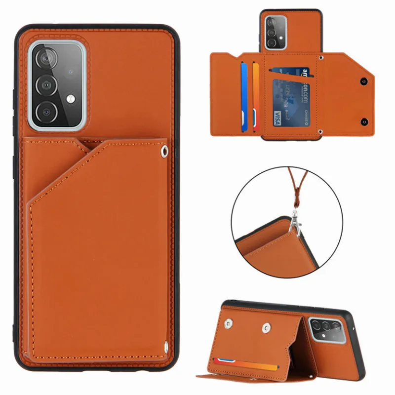 

For Samsung Galaxy A52 A72 A12 A02S A12 A42 Wallet Leather Card Holder Flip Case For A21S A51 A71 A31 A20 S A30 A50 A70 Cover