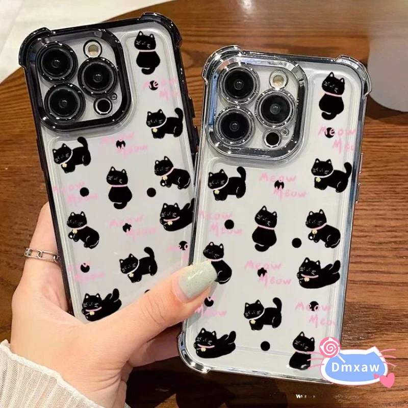 Для OPPO A97 A93S A78 A58X A57 A77 A7 A5S A12 F11 Find X7 Ultra Reno 8Z 7Z 8 7 Lite Чехол для телефона с милым черным