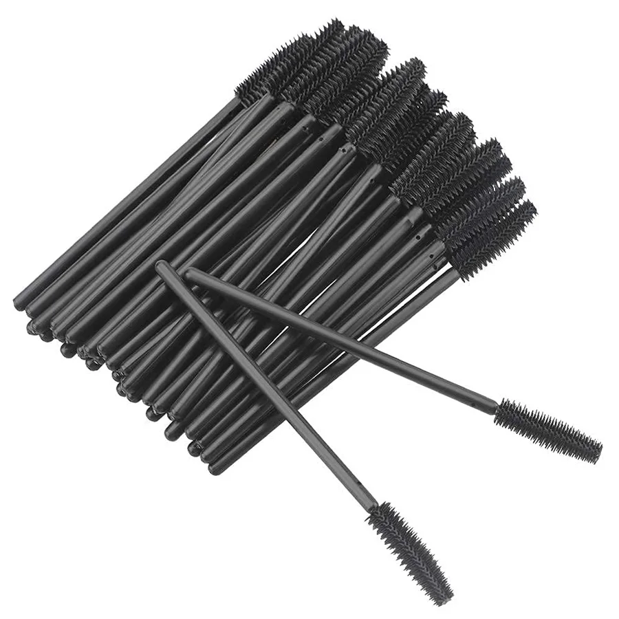25 Pcs Silicone Brushes Disposable Eyelash Tool Comb Mascara Wands Makeup Brushes Individual Applicator Kit for Eye Applicator