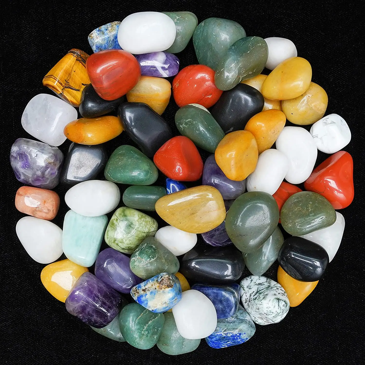

20pcs Assorted Crystals Tumble Stone Bulk Pocket Healing Gemstones Tumbled Collection Palm Stone Charm Gift Craft Home Decor DIY