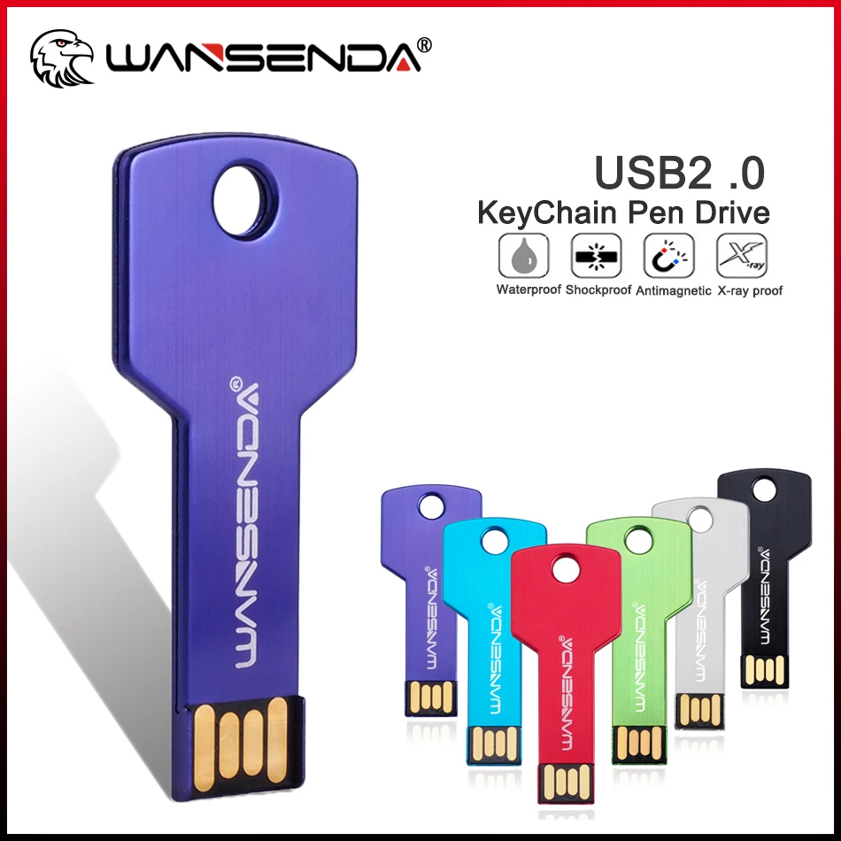 

WANSENDA USB флеш-накопитель, 128 Гб 64 ГБ 32 ГБ 16 ГБ 8 ГБ, 2,0 ГБ