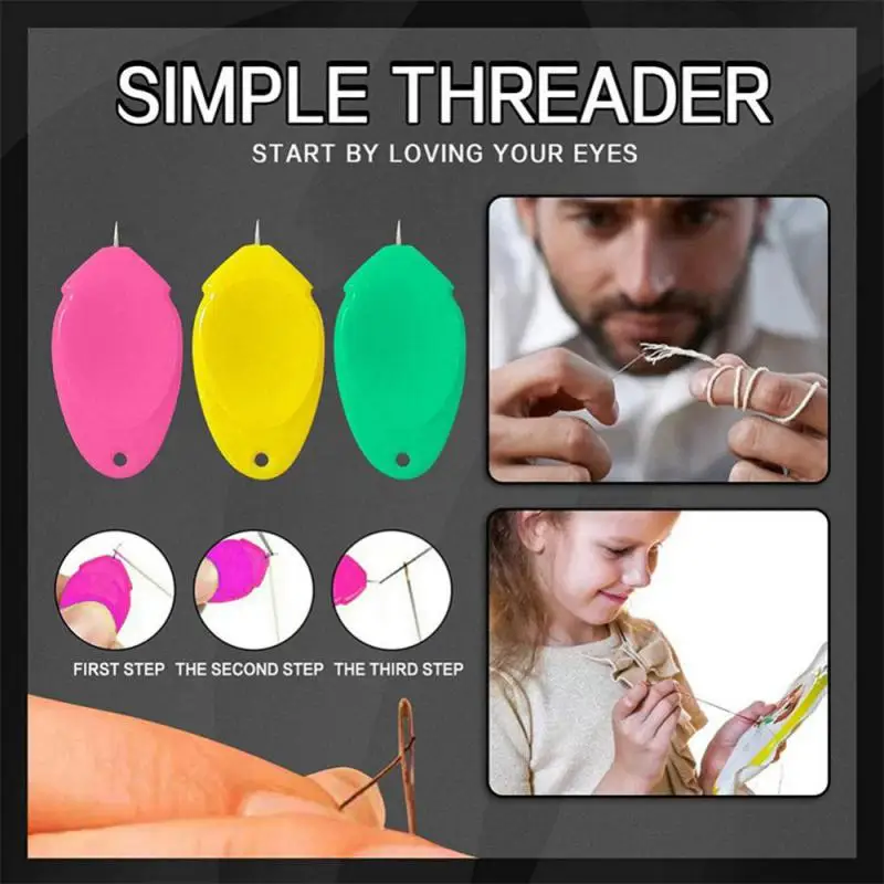 

10Pcs/lot Automatic Thread Sewing Tools Easy Elderly Guide Needle Device Handmade DIY Threader Punch Needle Sewing Accessories