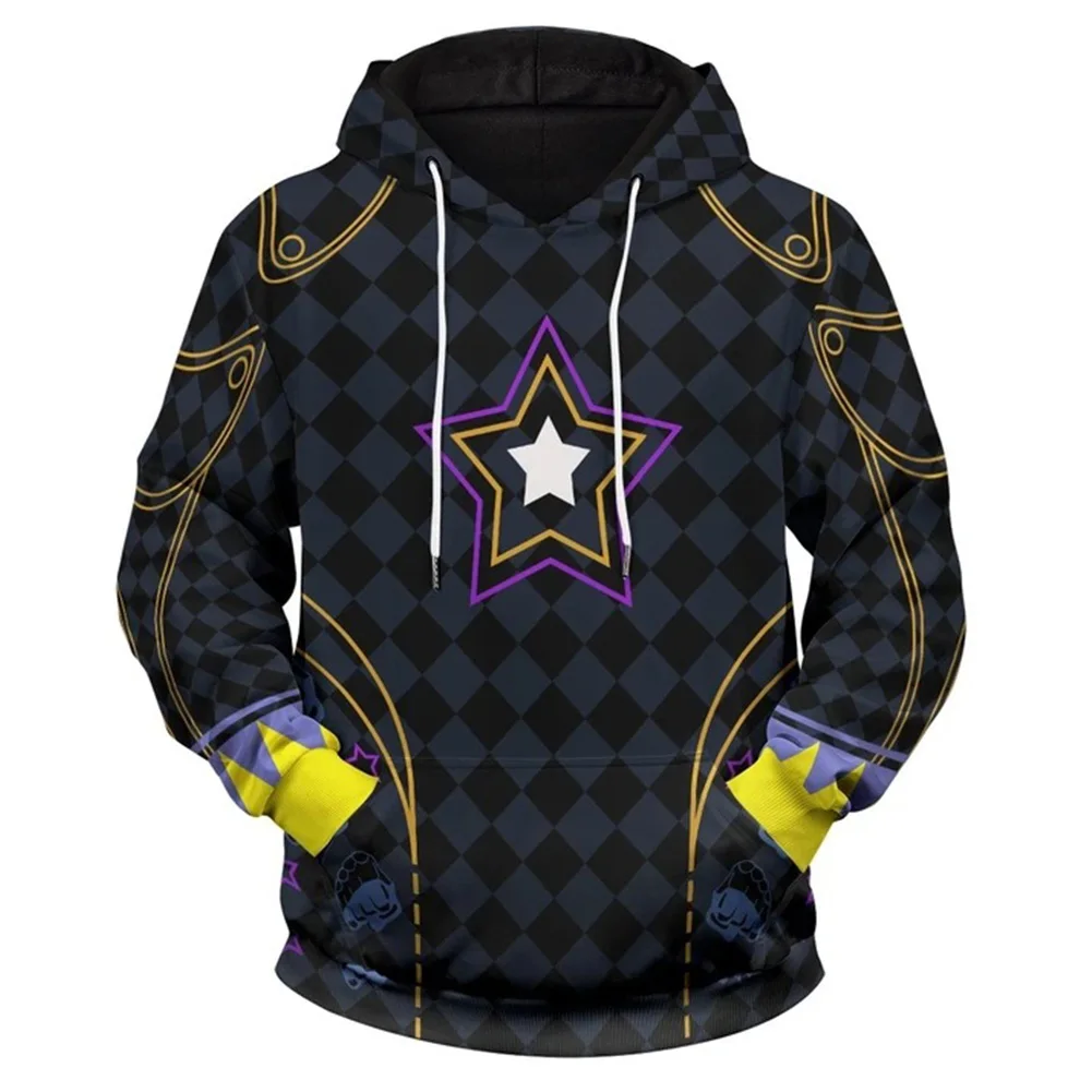 

JoJo‘s Bizarre Adventure Kujo Jotaro Cosplay Hoodie 3D Printed Hooded Sweatshirt Men Women Casual Streetwear Pullover