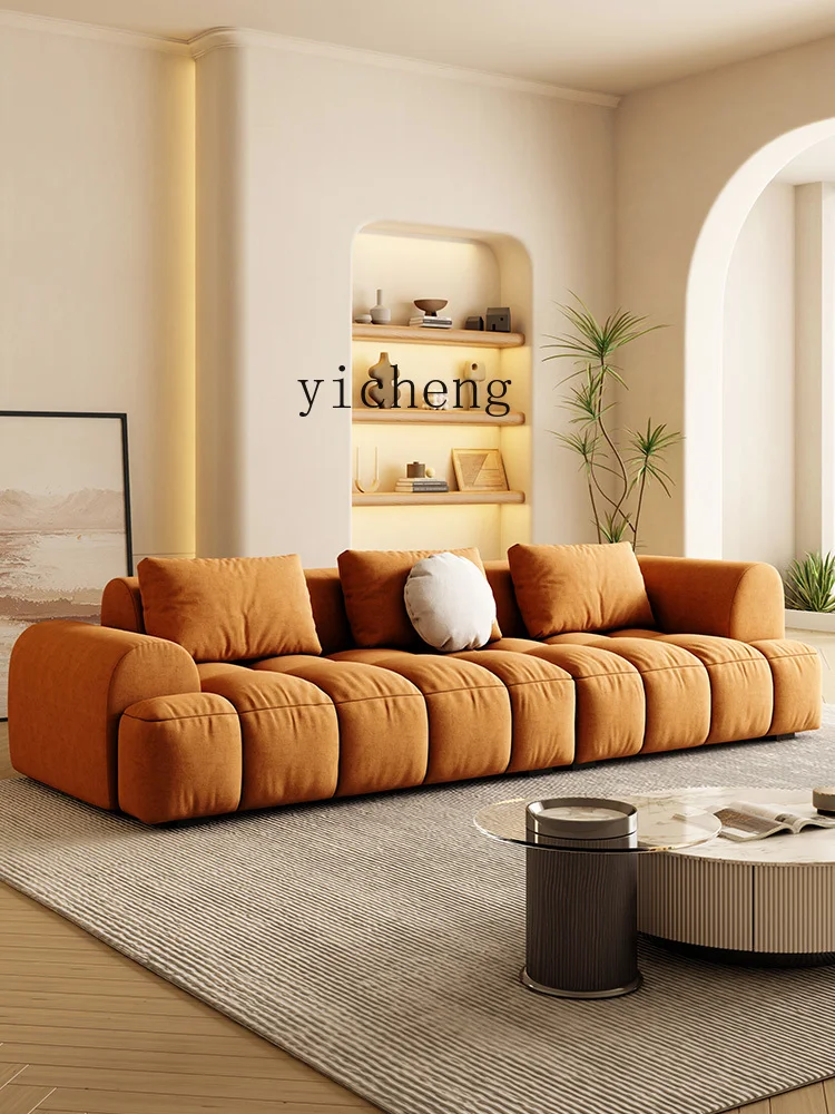 Диван Tqh кремовый в скандинавском стиле тканевый диван для гостиной современный