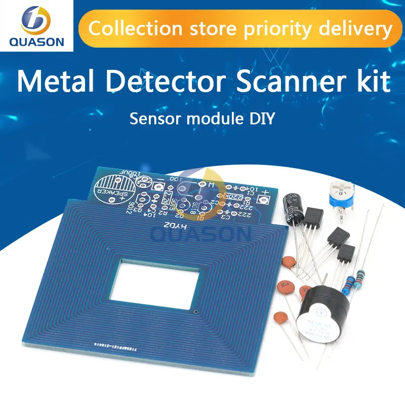 Scanner Unassembled Kit Dc 3v-5v Suite Metal Sensor Board Module Electronic Diy Kits Pcb Board Buzzer Capacitor