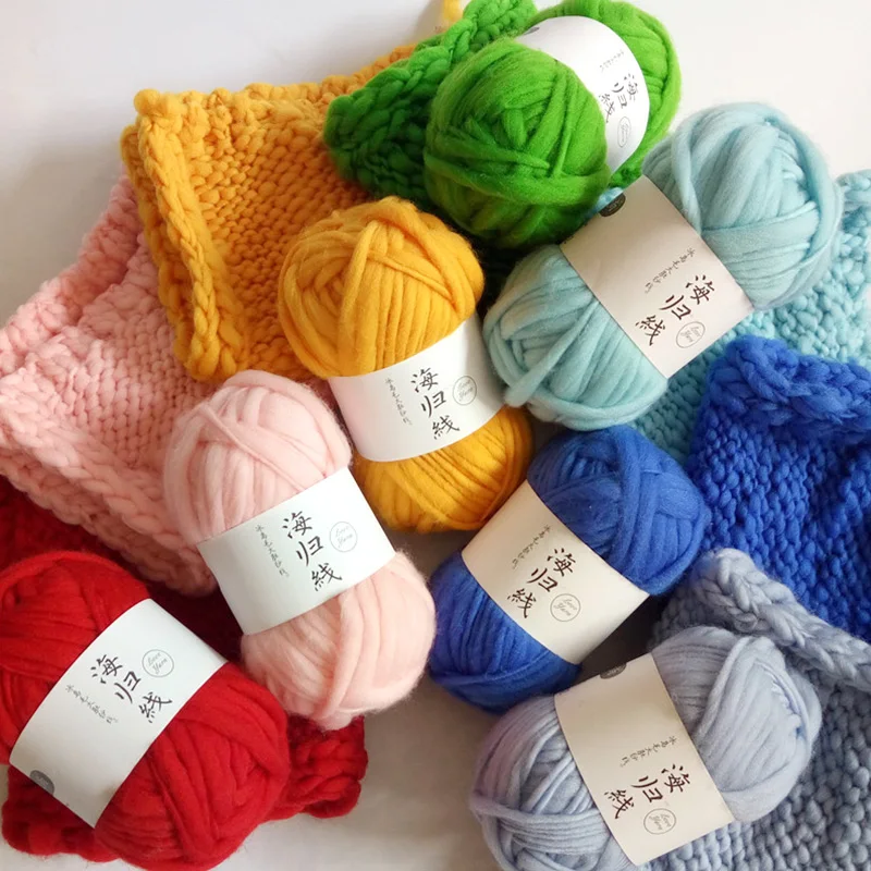 

50g Thick Ice Line Yarn Handmade DIY Knitting Yarn Wool Line Baby Scarf Hat Soft Chenille Yarn Knit Wool 63m/Ball Yarn Supplies