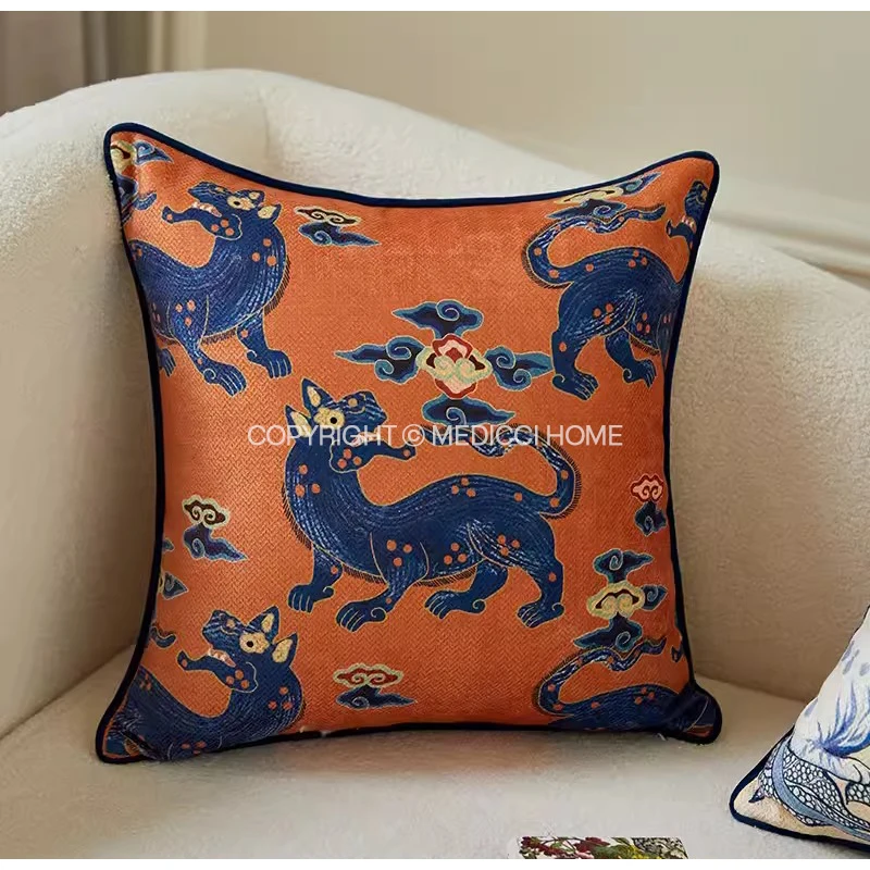 

Декоративные наволочки MEDICCI HOME винтажный китайский лев 45x45 см