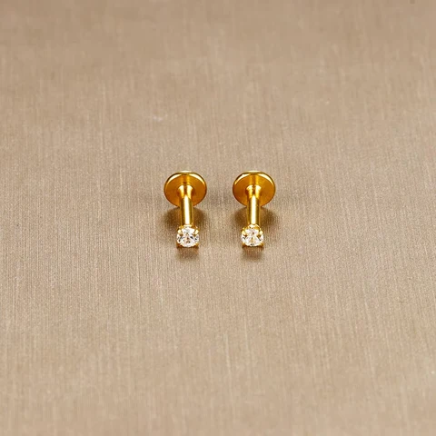 Серьги-гвоздики для пирсинга из нержавеющей стали 16g  GPV