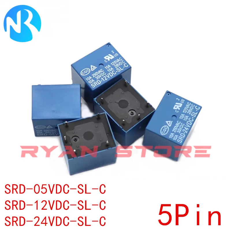 10 шт. новинка 100% реле мощности фотолампа фотосессия SRD 12 В постоянного тока SL C 10A 250