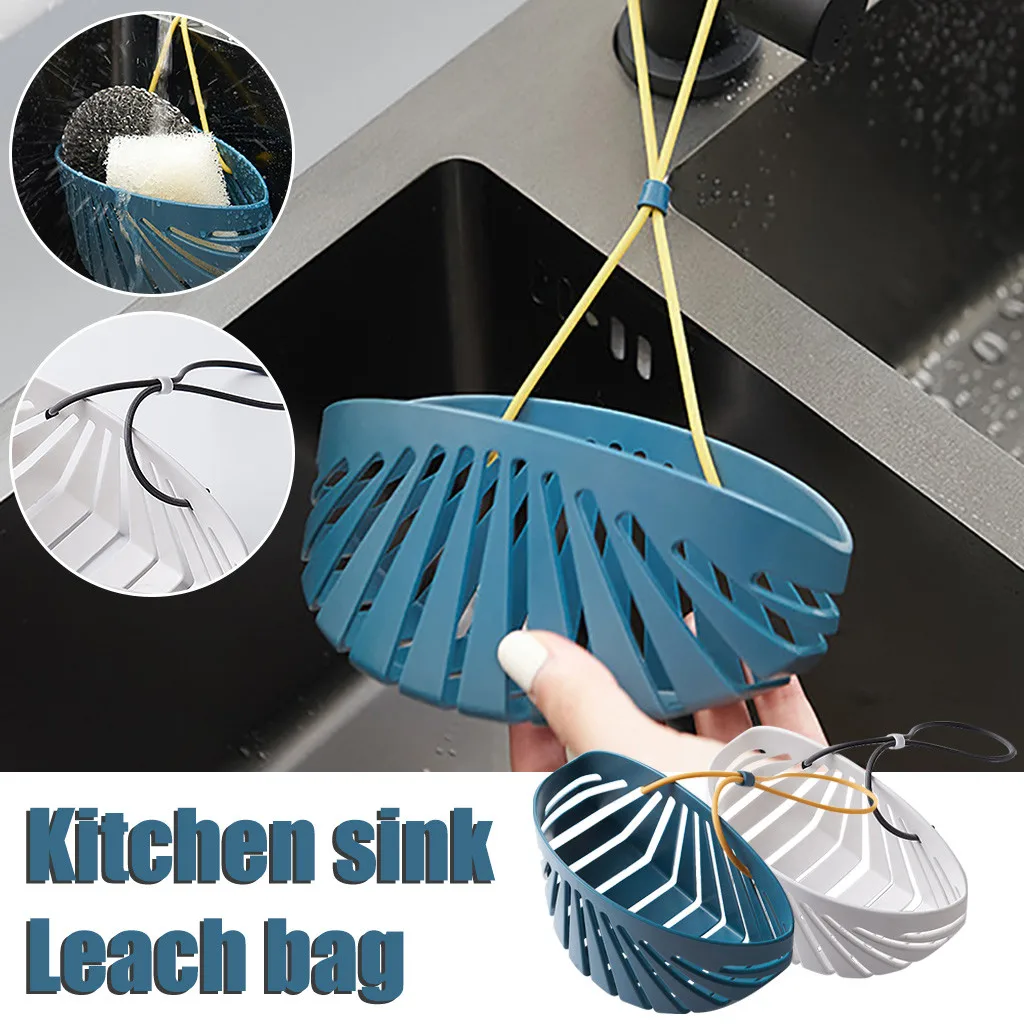 

Kitchen Sink Hanging Bag Faucet Hanging Sponge Storage Corner Dish Drying Rack Stone Dura Pan Nonstick Three Piece Slide Out