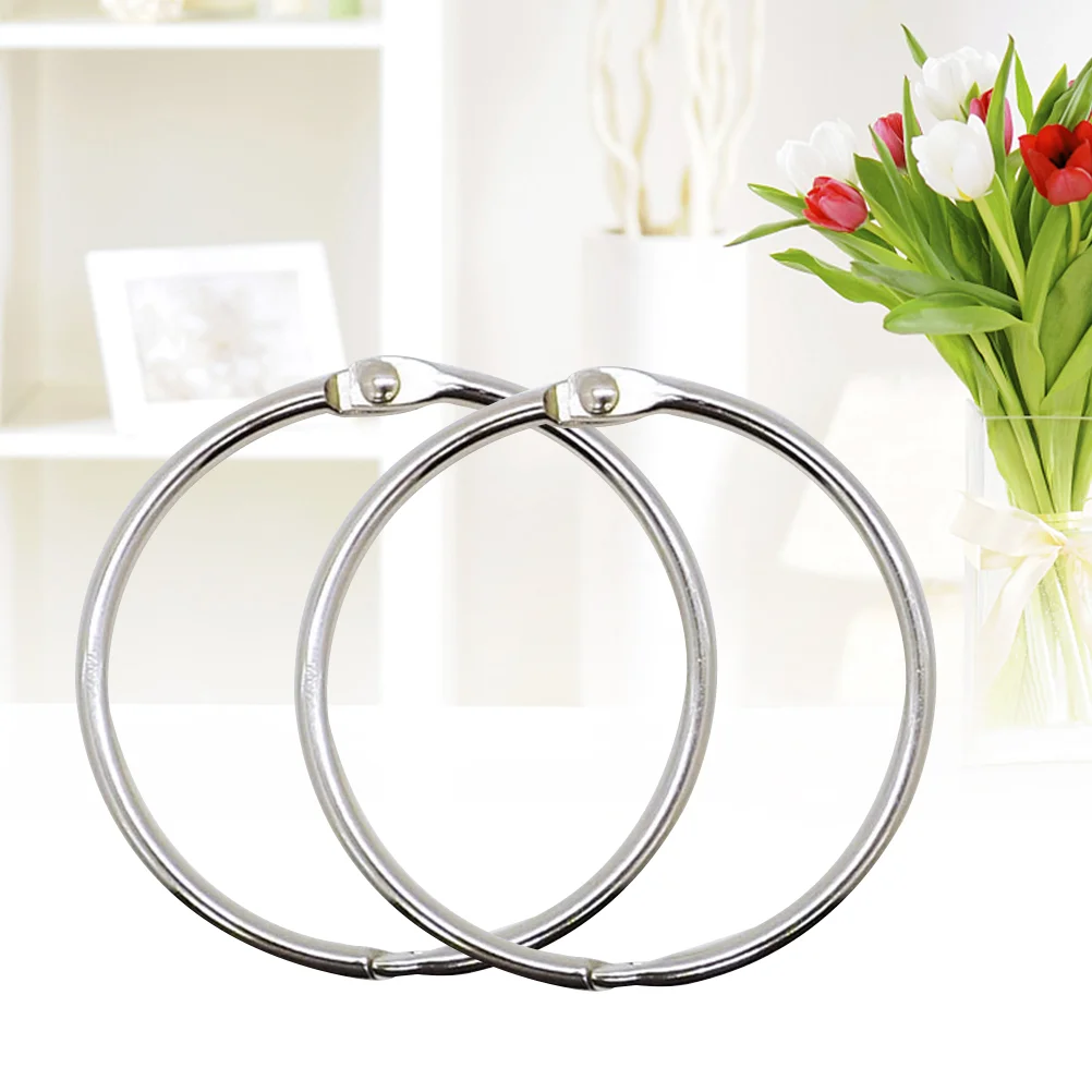 

12pcs Metal Loose Leaf Book Binder Buckle Ring Keychain Scrapbook Sketchbook Craft Photo Scrapbook Craft