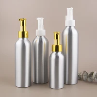 12pcslot aluminum bottle with electroplate lotion pump makeup remover cosmetic container travel sub bottles