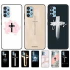 Черный чехол из ТПУ для Samsung galaxy A12 A22 A32 A42 A52 A72 4g 5g S21 PLUS, ультра задняя крышка с изображением Иисуса