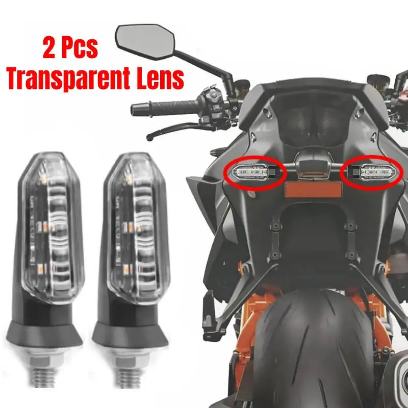 

Светодиодный указатель поворота мотоцикла, янтарный индикатор, водонепроницаемая светодиодная лампа, универсальная 12 В для Honda CBR500R CBR650R CRF250L Rebel 500