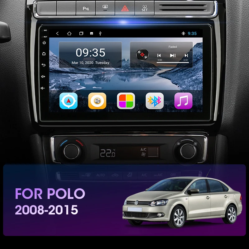 vtopek 9 4g dsp 2din android 11 car radio multimedia video player gps navigation for volkswagen vw polo 2008 2020 head unit free global shipping