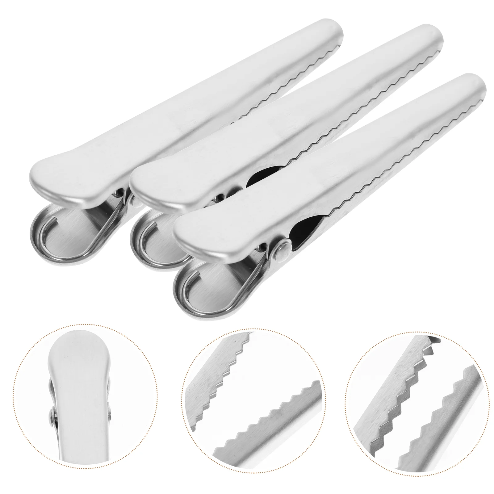 

Clips Sealing Food Clip Sealer Snack Kitchen Clamp Stainless Seal Clamps Steel Duty Heavy Storage Chip Coffee Metal Airtight