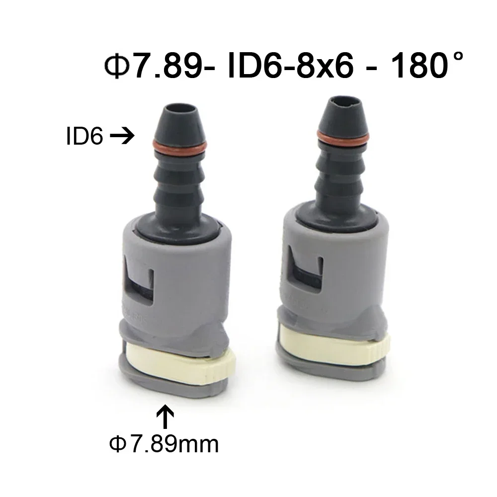 

2 шт. топливопровод, шланг, быстроразъемный гнездовой разъем 7,89 мм ID6 8x6 180 °