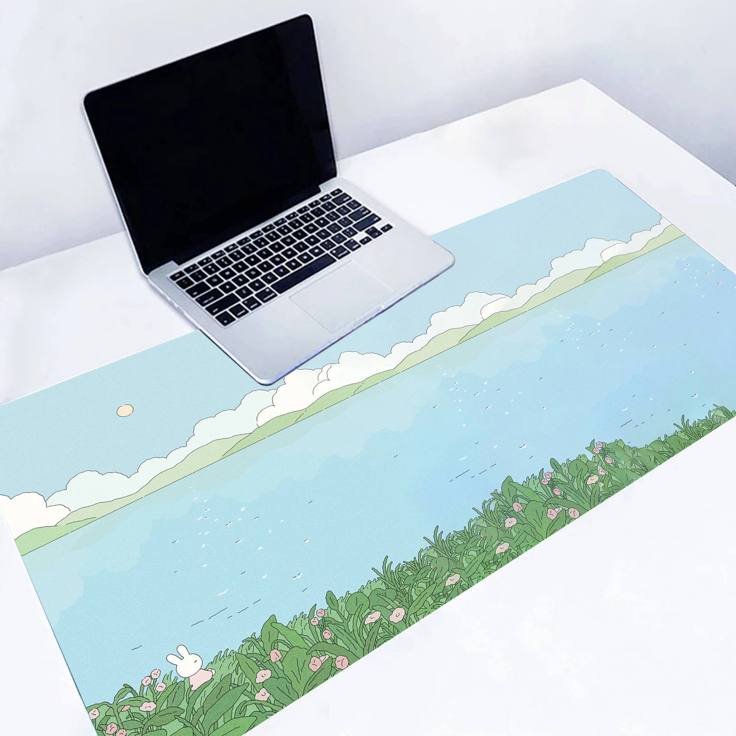 Большой милый игровой коврик для мыши с растениями XXL 90x4 0 см аксессуары офисной