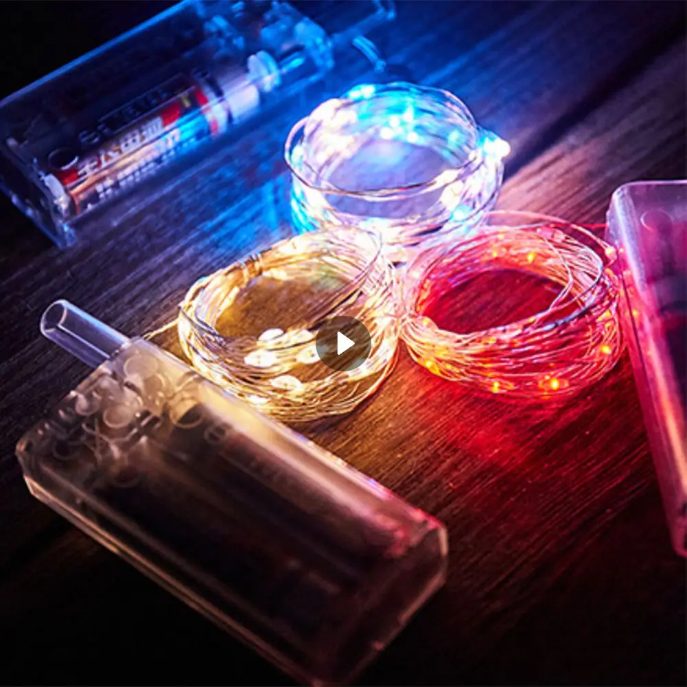 

Christmas Halloween String Light Copper Wire String Lights Led Fairy Light Battery Holiday Lamp Garland Wedding Party Decoration