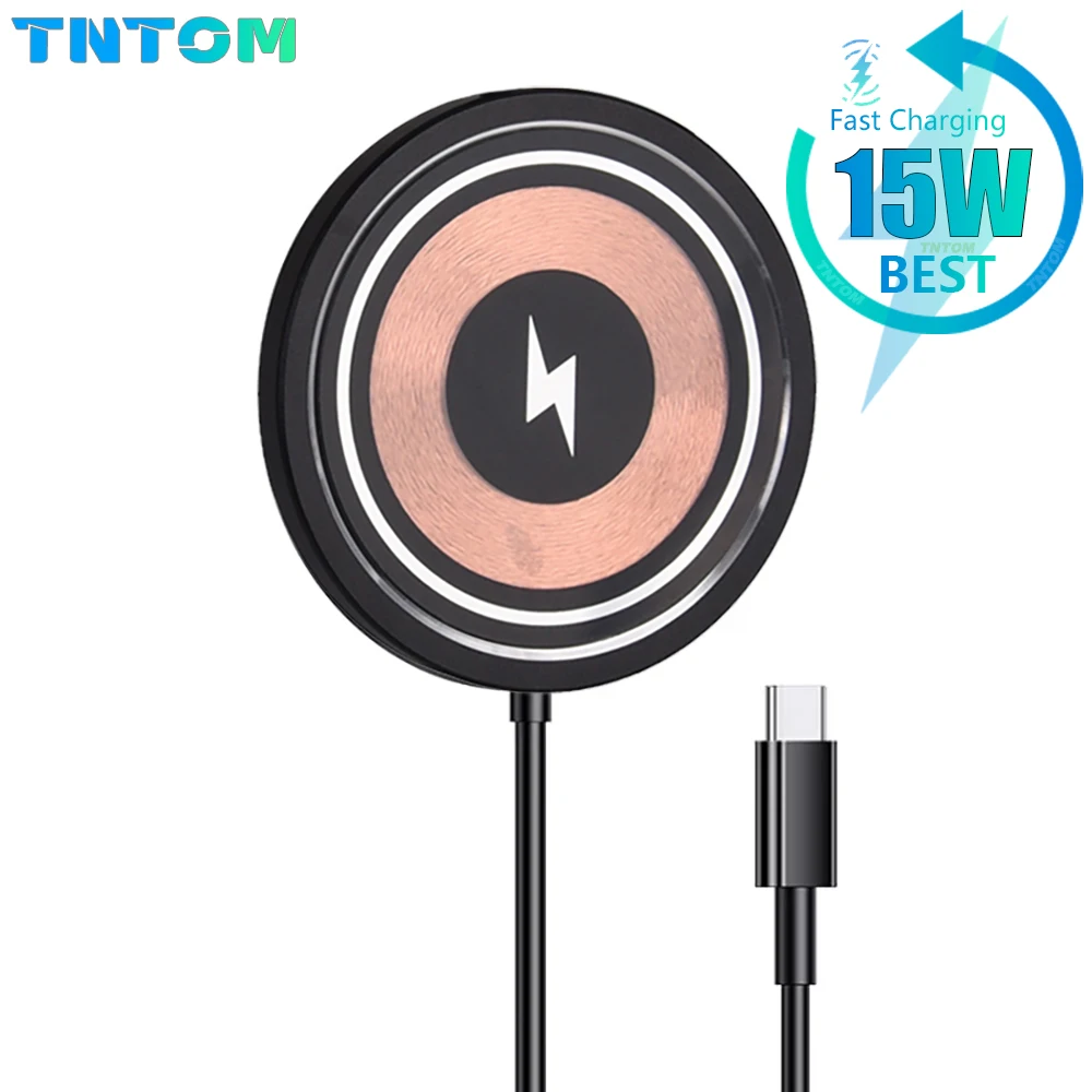 

15W Qi Magnetic Wireless Charger Pad Stand For iPhone 12 13 14 Pro Max Mini Airpods Pro USB A PD Fast Charging Station Chargers
