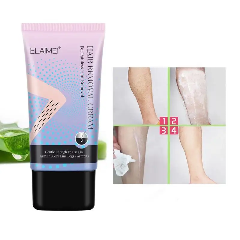 

Средство для удаления волос на теле, 50 мл, безболезненное средство для удаления волос, эффективный депиляционный крем, приятный для кожи успокаивающий бальзам, не раздражающий