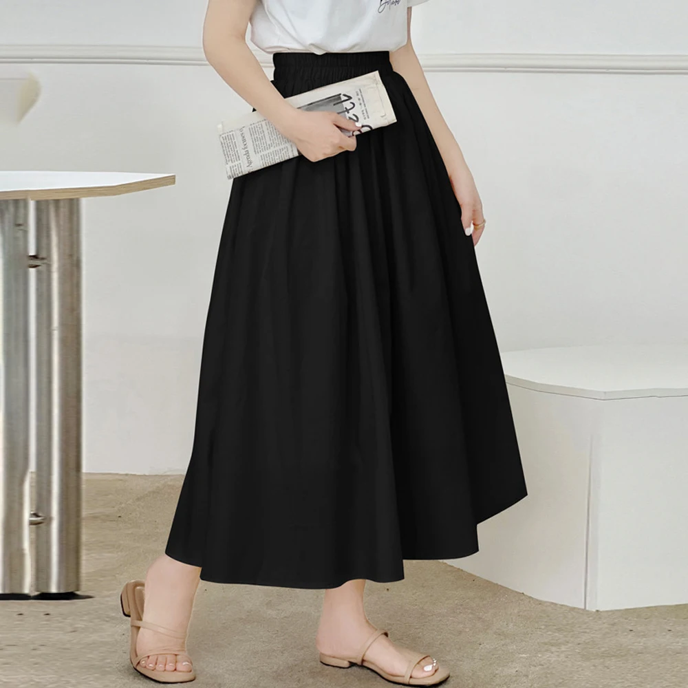 

Юбка женская трапециевидная хлопковая с высокой талией, 6 цветов