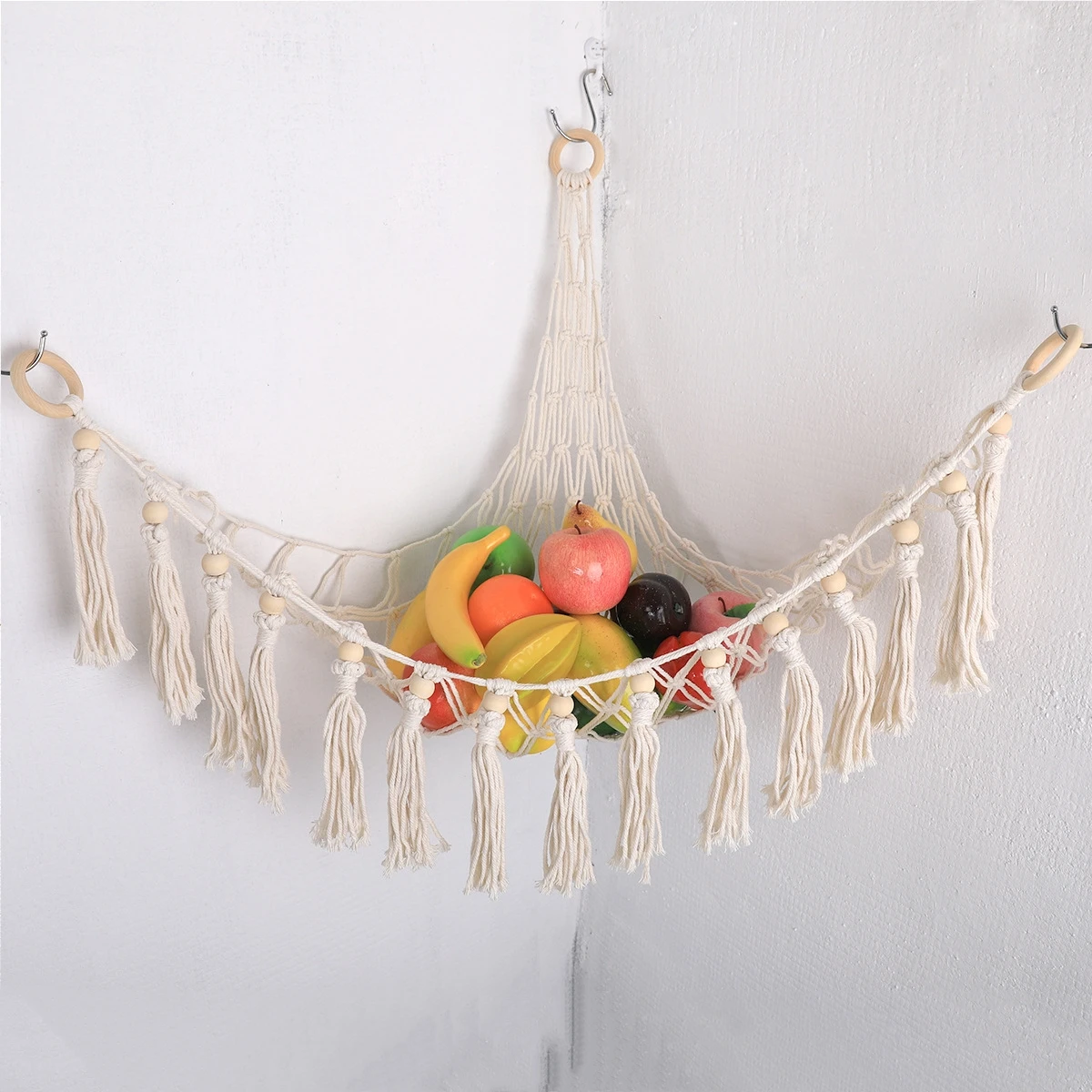 

Bohemian Style Triangular Woven Tapestry Net for Children's Bedroom Wall Decoration Tapestry Home Decor Toy Storage Network