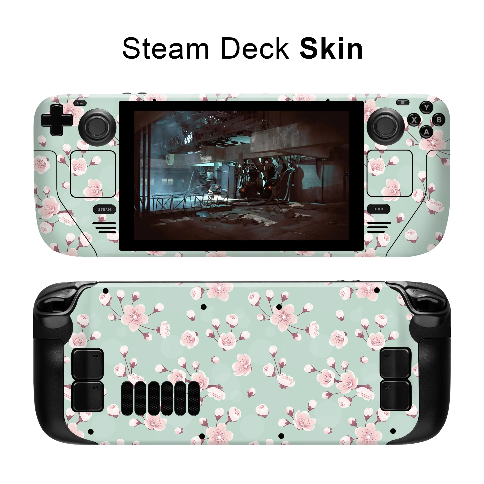 

Skin Vinyl for Steam Deck Console Pink Sakura Japan Full Set Protective Decal Wrapping Cover For Valve Console Premium Stickers
