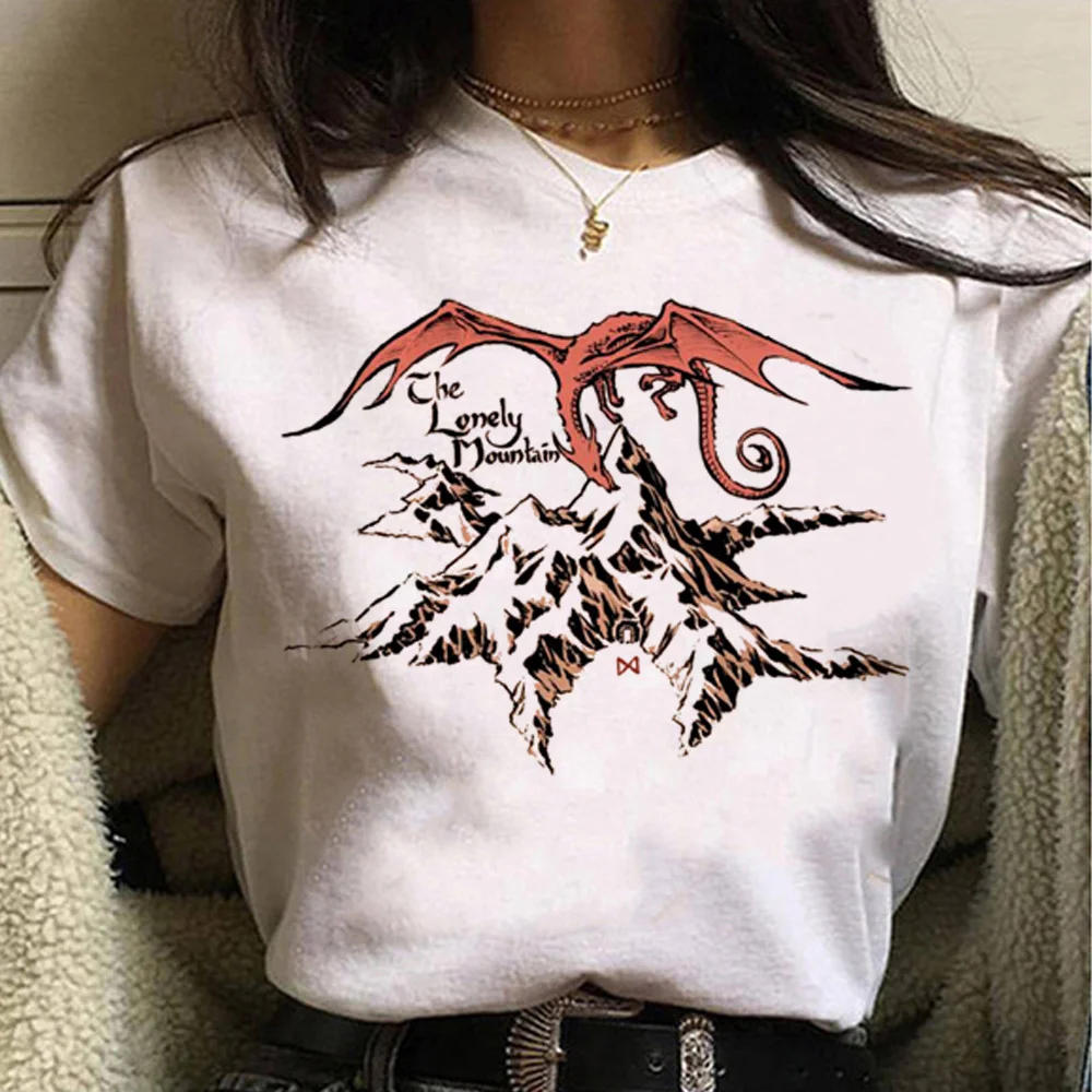 

Lonely dragon tshirt women Y2K anime funny t shirt female comic Japanese clothing