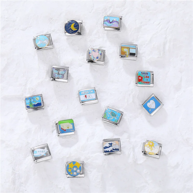 Браслет из нержавеющей стали с бусинами в ассортименте