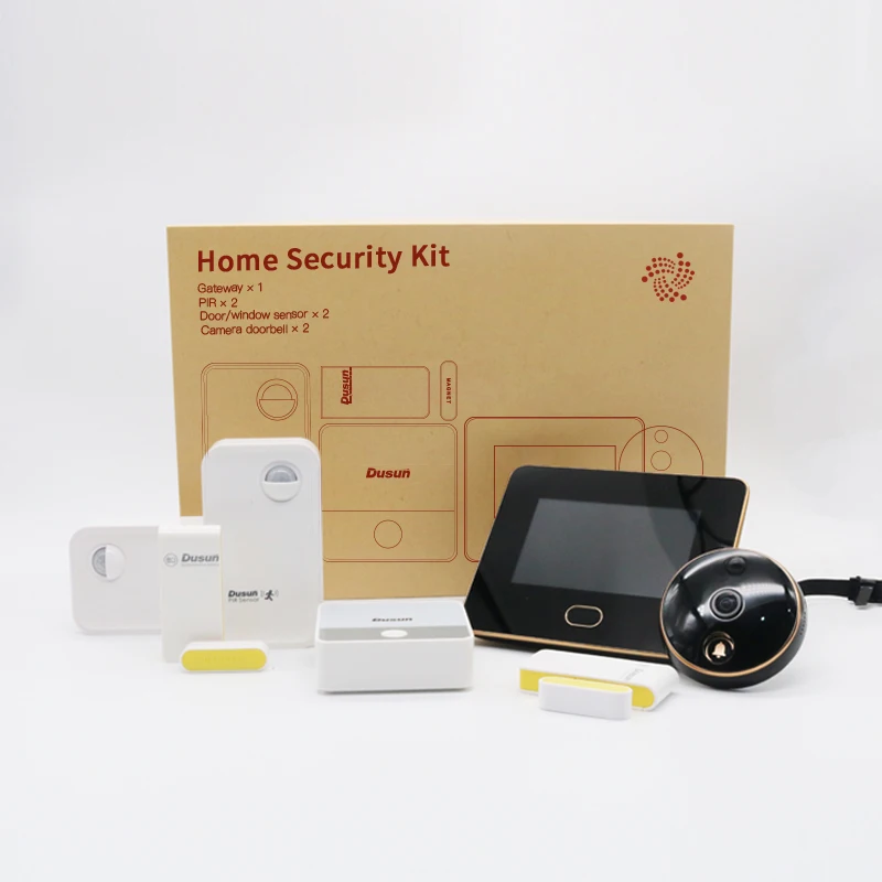 

Open API interface Wireless Home Security Kit PIR Door Sensor Smart Home Gateway with Door Bell