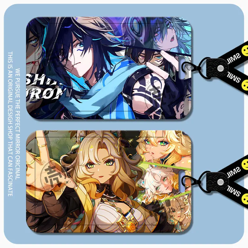 Genshin Impact Chasca Ororon Xilonen Защитная пленка для карт Аниме Обложка удостоверения