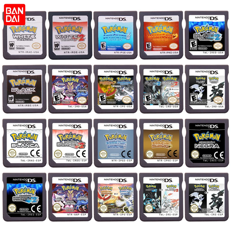 

DS Game Cartridge Video Game Console Card Pokemon Series HeartGold SoulSilver Black White Pearl Diamond Platinum for NDS/3DS/2DS