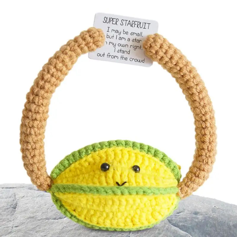 

Миниатюрные вязаные фигурки, поднимающие настроение, вязаные фигурки, Портативные товары для домашнего декора, для компьютерного стола, приборной панели, журнального столика