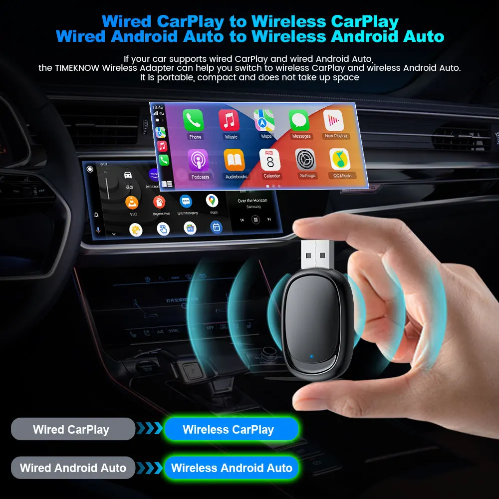 Новинка 2024 мини-беспроводной адаптер CarPlay Android Auto умный для Land Rove RANGE ROVER DISCOVERY DEFENDER