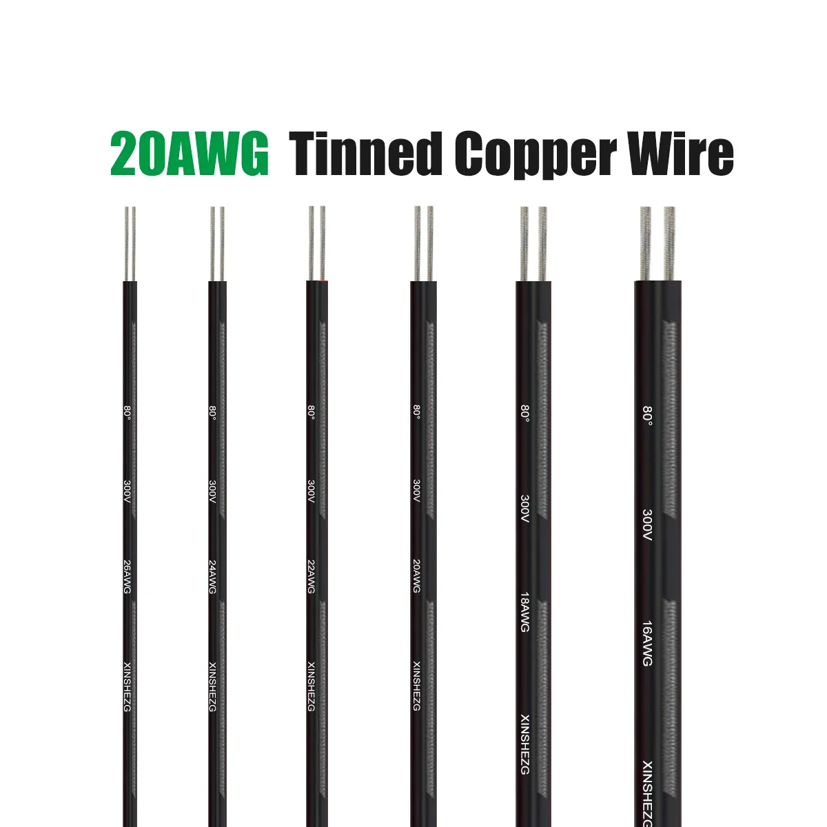 2-контактные гибкие электрические провода 20AWG 5/10/20/30 м луженый медный провод