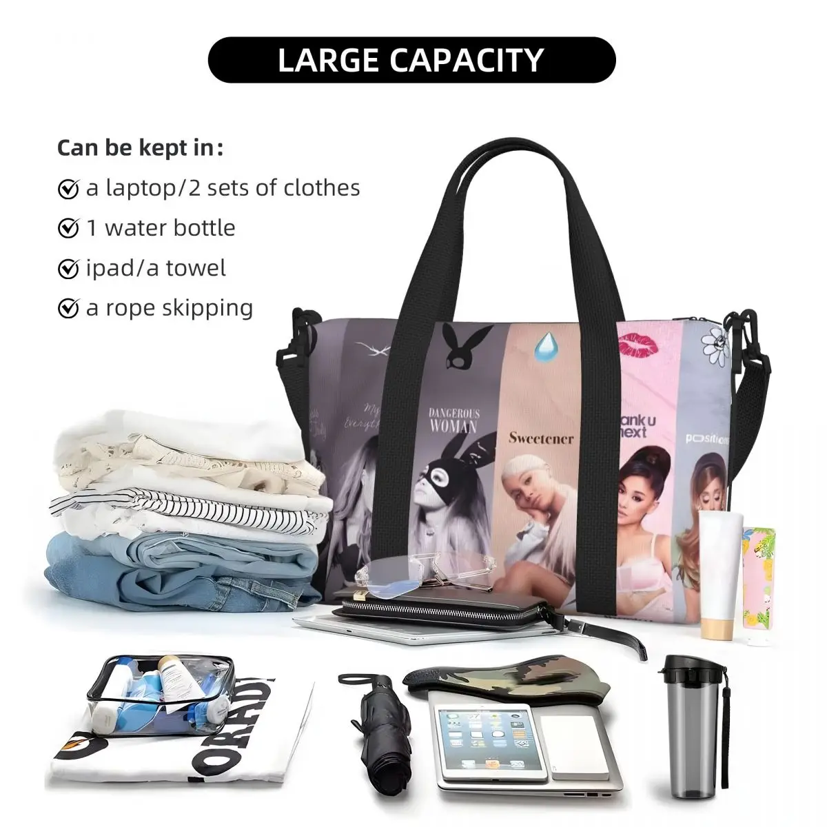 Ariana Grande Weekend Gym Йога Чемоданы Мужчины Женщины Спортивная сумка через плечо