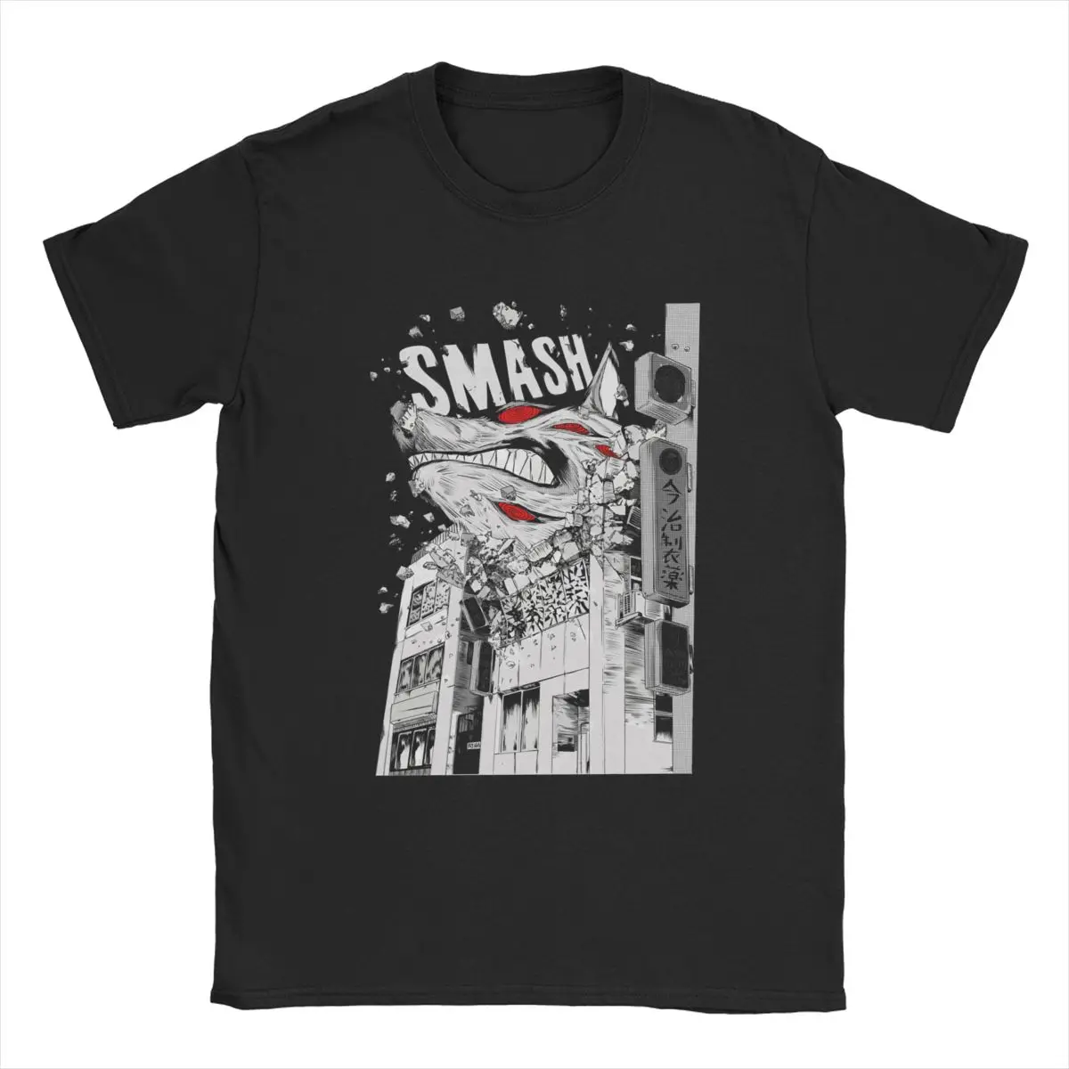

Fashion Chainsaw Man Dog Smash Manga T-Shirts Men Round Collar Pure Cotton T Shirts Anime Short Sleeve Tee Shirt Printing Tops
