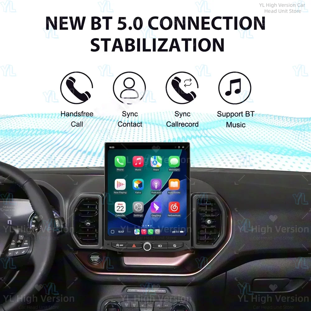 Для Ford Bronco Sport 2021-2024: Автомобильная мультимедийная система с Android 13, CarPlay, GPS-навигацией, сенсорным экраном и Bluetooth 5.0 (art.: 3920da32cddd4) - 3920da32cddd4