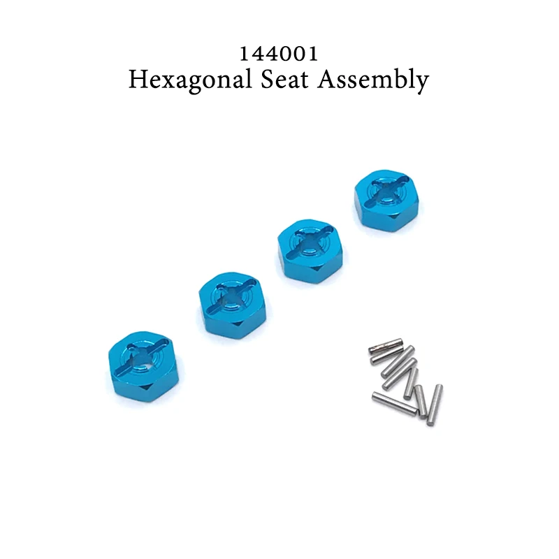 

WLtoys RC Car Spare Parts 4WD 124018 124019 Blue Upgraded Metal Front/Rear Tire Assembly Set 1/12 Original Accessories