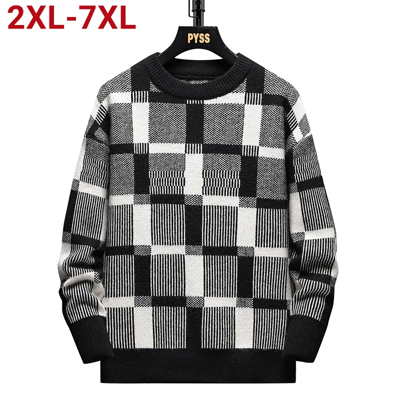 

Oversized Men Sweaters High Quality Jumpers Pullovers Male Knitwear Big Plus Size 7xl 6xl 5xl Trend Winter Men's Fashion Sweater