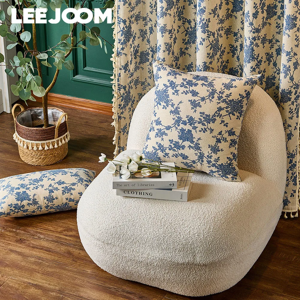 LEEJOOM наволочка с цветочным принтом для автомобиля офиса дивана 30x50/45x45/30x50 см 1 шт.