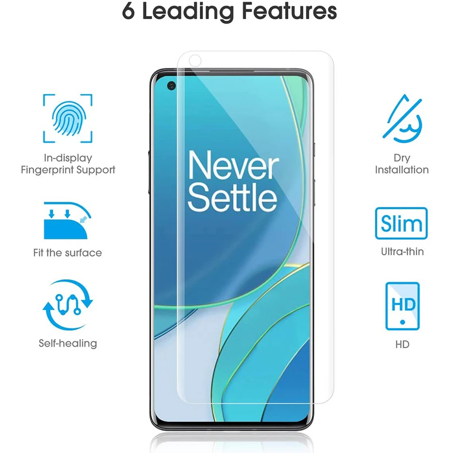 Гидрогелевая пленка для Oneplus 7T 8 9 10 Pro OnePlus Ace 1 + 7 защитная из ТПУ OnePLus 9R Nord 2 шт.