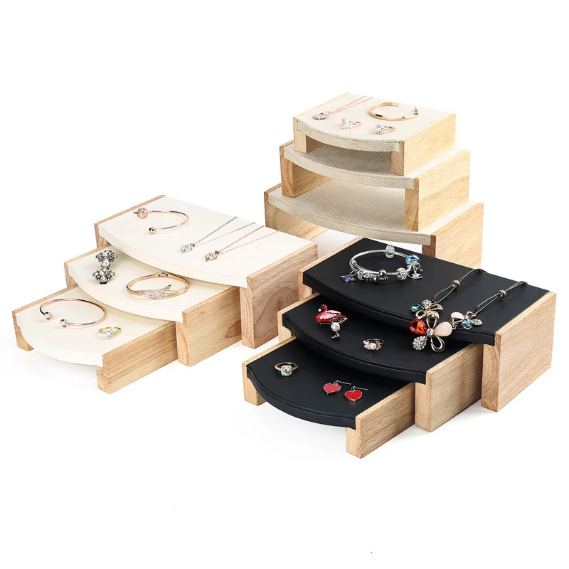 

Solid Wood Jewelry Display Stand ，Display Riser Stand For Bracelet Necklace Ring Show Pop Figure Collectibles Jewelry Candle Toy