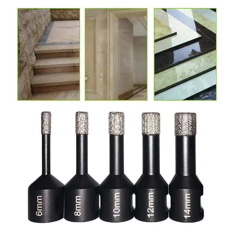 

Dry Vacuum Brazed Drilling Core Bits Ceramic Tile Hole Saw Granite Marble Drill Bits M14 Thread Professional High Quality
